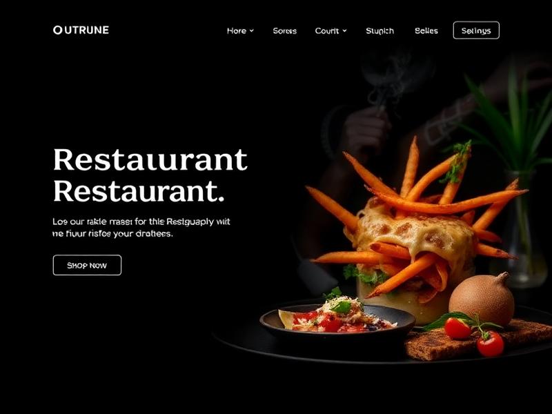 Restaurant & Cafe website example